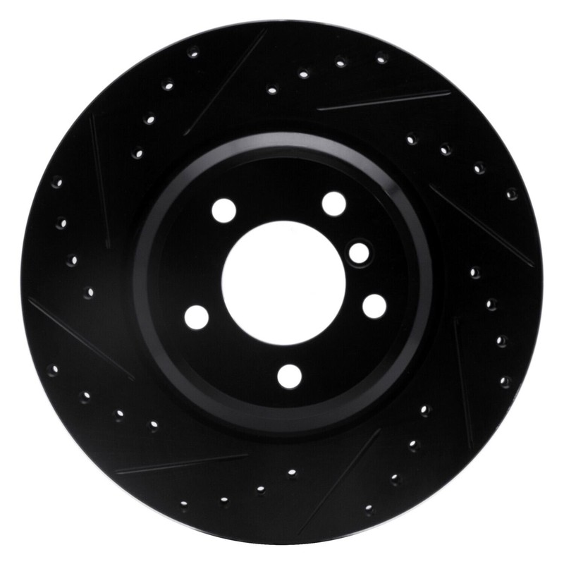 For BMW X1 13-15 eLINE Drilled & Slotted 1-Piece Front Driver Side Brake Rotor