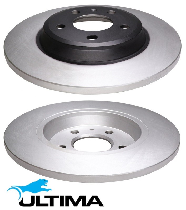 ULTIMA REAR SOLID DISC BRAKE ROTOR SET FOR AUDI A5 8T CGLC 2.0L I4 OD 300MM