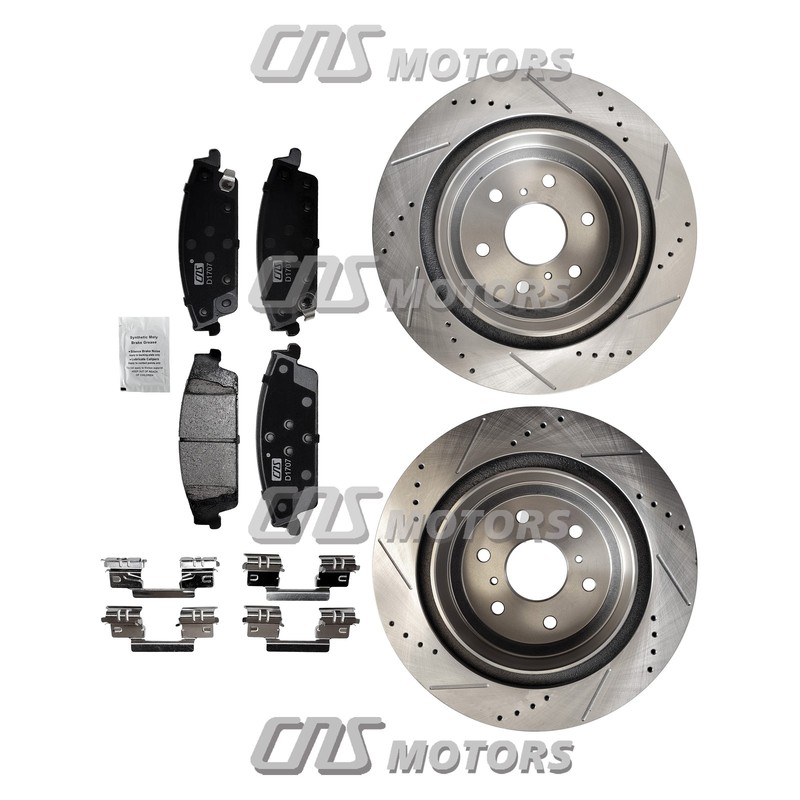Rear Drilled Rotors Brake Pads For Chevrolet Suburban Tahoe 2015-2020 gallery