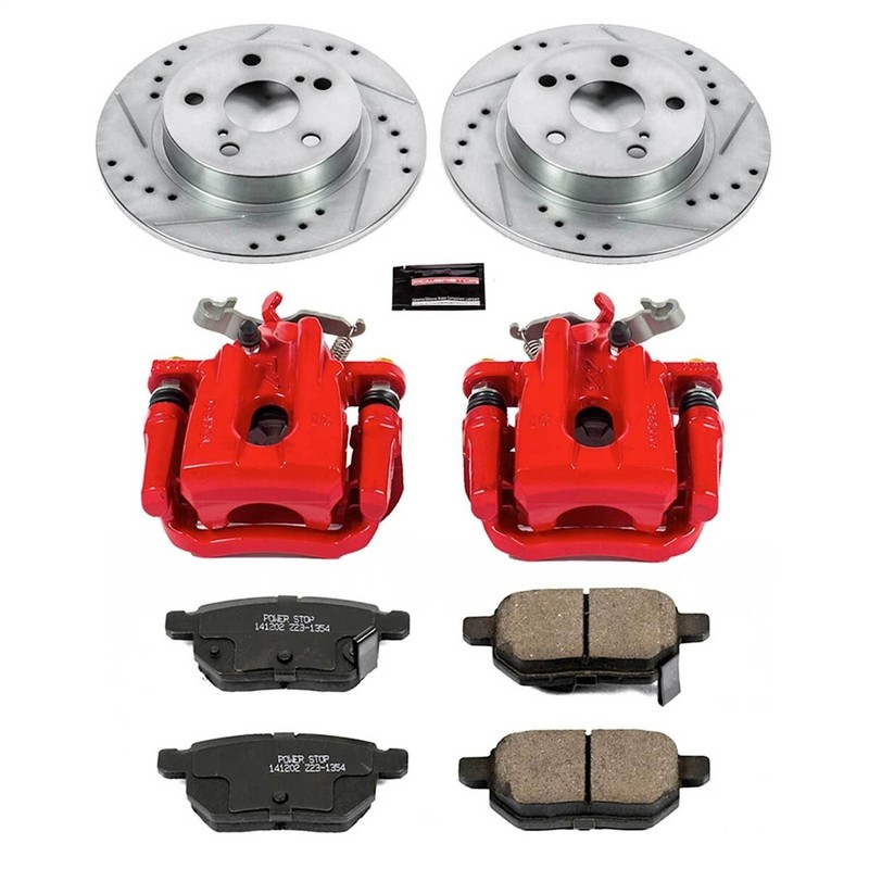 KC6097 Powerstop 2-Wheel Set Brake Kit With Calipers Rear for Scion tC 2011-2016 gallery