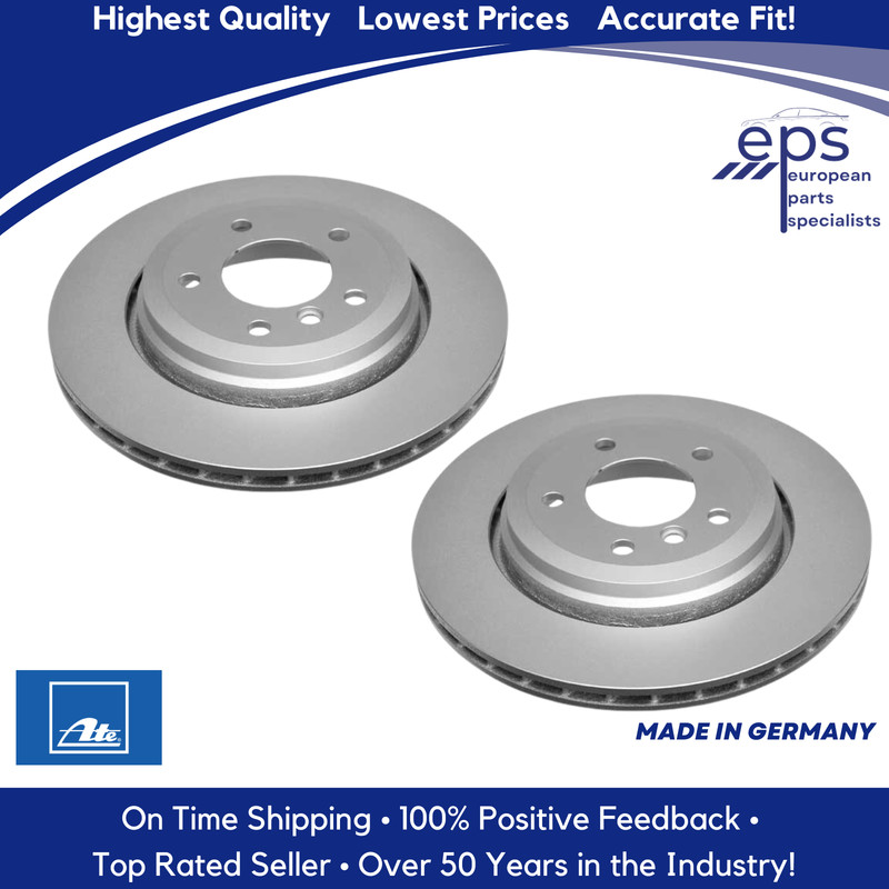 2001-06 BMW E46 330i 330Ci 330xi Rear Brake Disc Rotor German Ate Premium Coated gallery