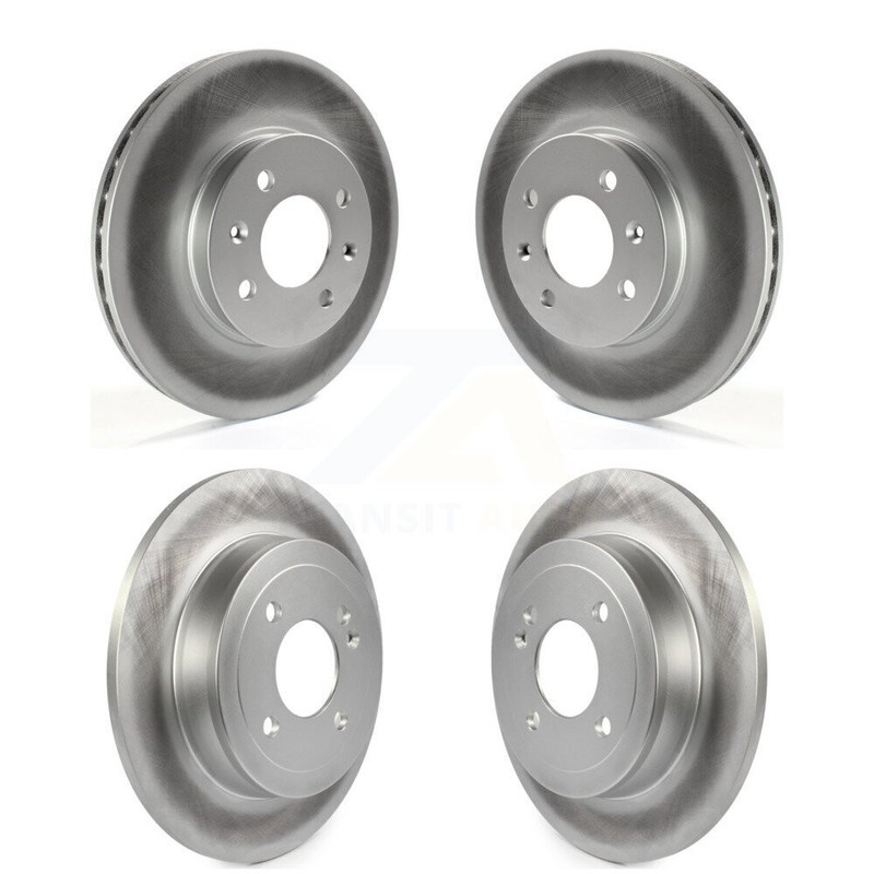 Front Rear Coated Disc Brake Rotors Kit For 2011 Hyundai Accent KG-101012 gallery