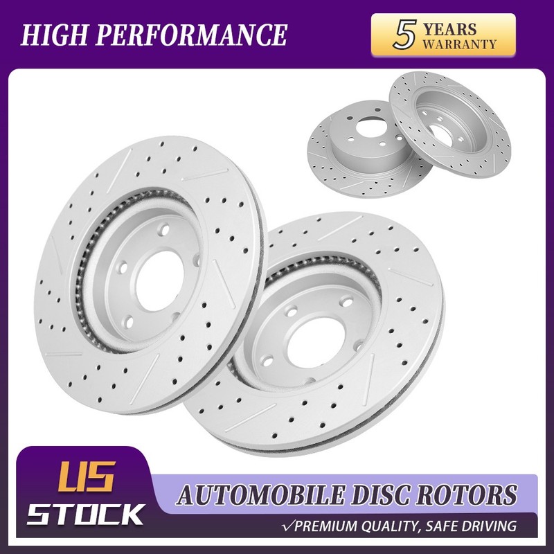 Front Rear Drilled Disc Brake Rotor For Nissan Altima 2007 2008 2009 2010-2013