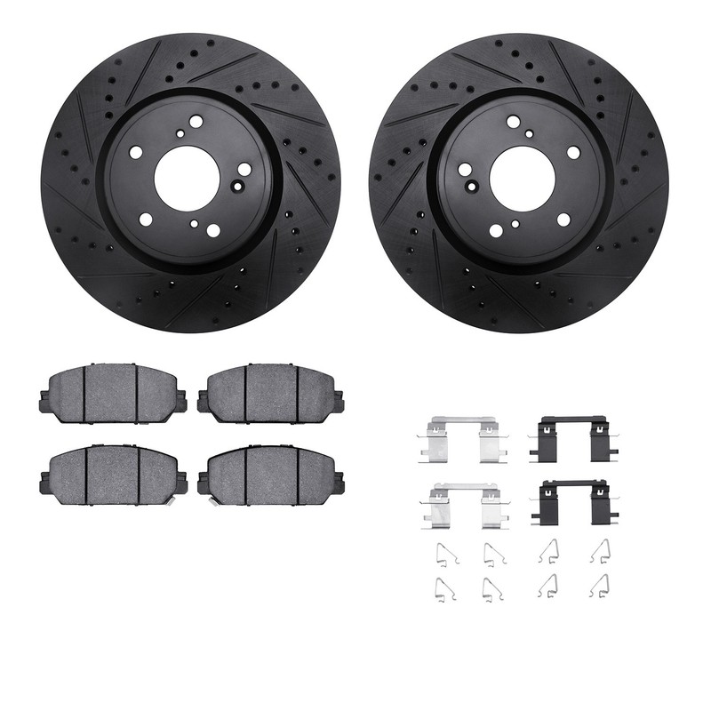 R1 Concepts Whuh1 59115 R1 Brake Rotors D S Black W Optimum Oe Pads Hdw gallery