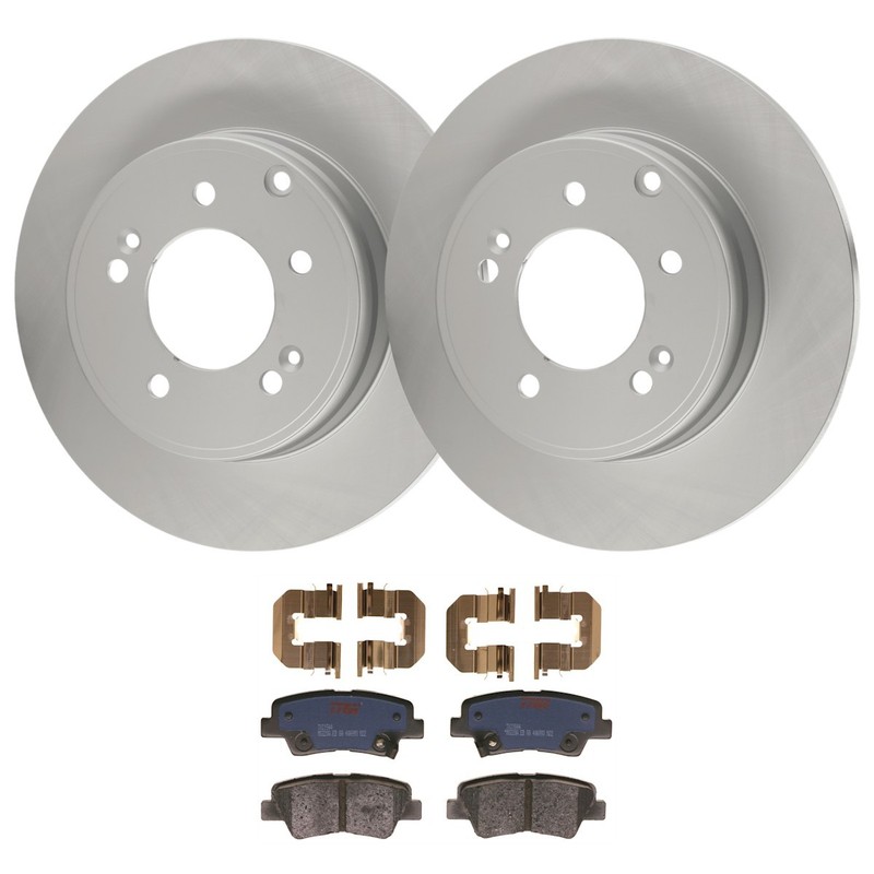 KIT-100725-AE135 TRW 2-Wheel Set Brake Disc and Pad Kits Rear for Kia Optima