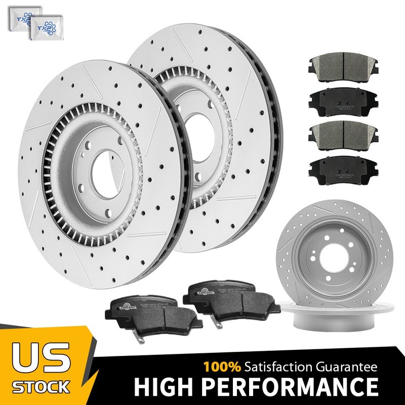 320mm Front & 302mm Rear Disc Rotors Brake Pads For Kia Sportage 2017-2021 2022