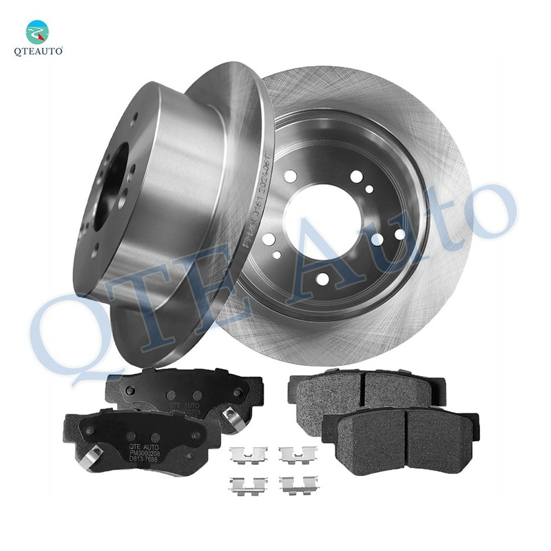 6 Rear 262mm Brake Rotors-Rear D813 7688 Ceramic Brake Pad To 2001 Hyundai XG300