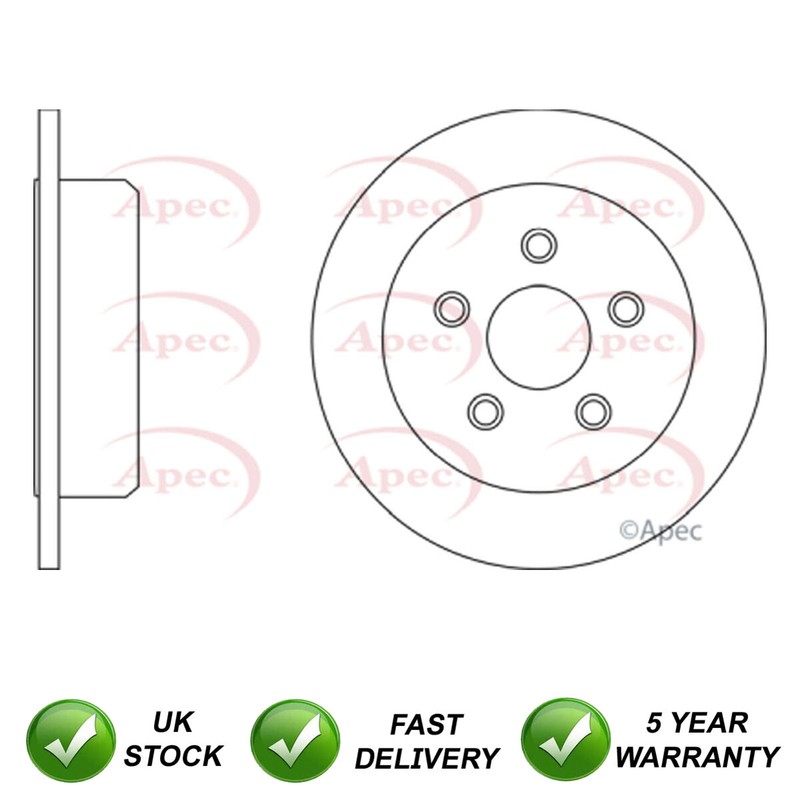 1x Brake Disc Rear SJR Fits Jeep Wrangler 2007-2019 2.8 CRD 3.6 3.8 52060147AA