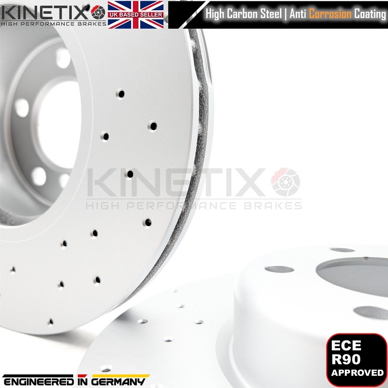 FOR BMW 120d F20 F21 M SPORT FRONT CROSS DRILLED BRAKE DISCS PAIR 340mm gallery