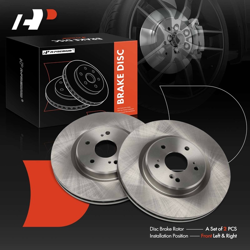 2Pcs Front Left & Right Disc Brake Rotors for Acura RDX 2019 2020-2023 L4 2.0L gallery