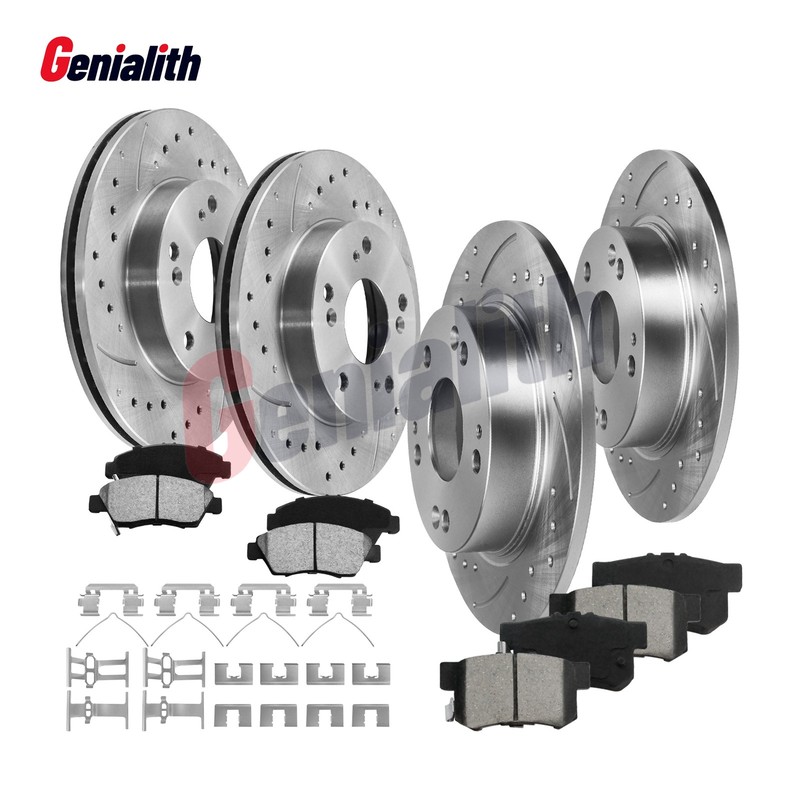 10.3″ Front & 10.2″ Rear Disc Rotors + Brake Pads for 2009-2011 Honda Civic 1.3L