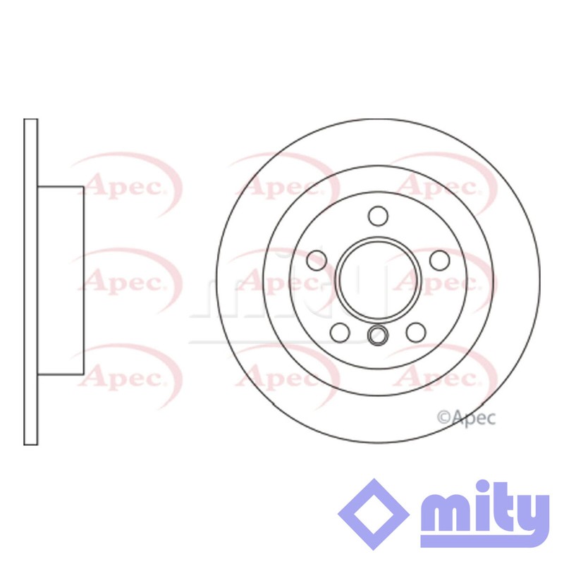 Fits BMW i3 2013- Mini Clubman 2014- Countryman 2016- 1x Brake Disc Rear Mity