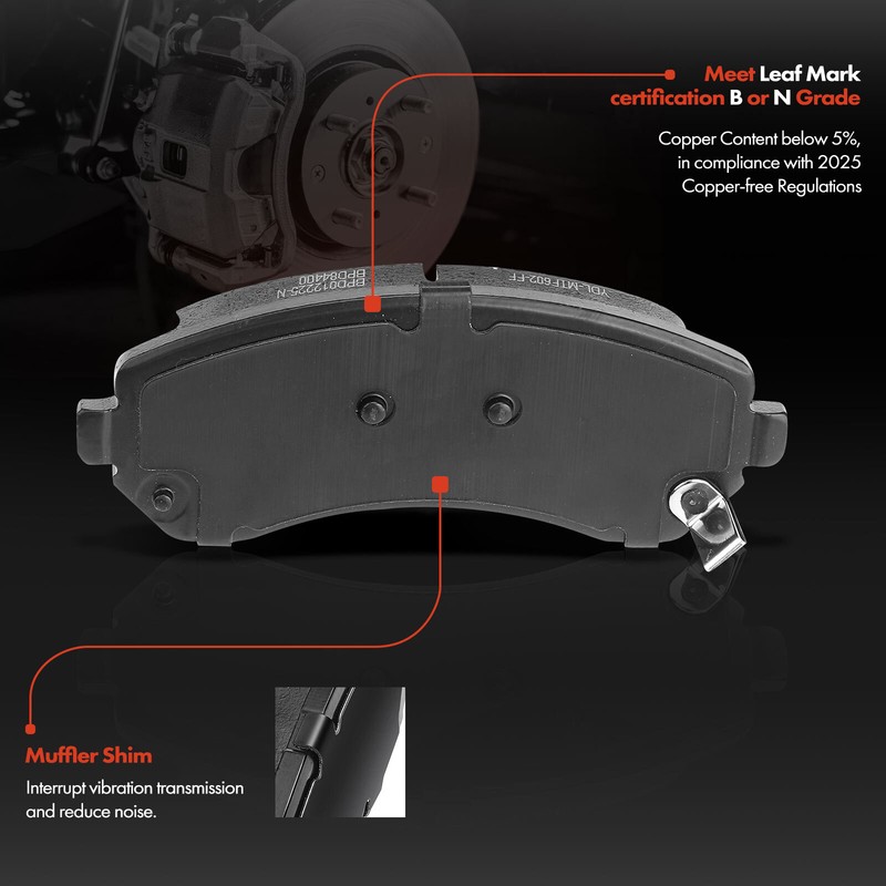 Brake Rotor & Pad + Brake Caliper for Buick Rendezvous 2002-2007 FWD Front Side gallery