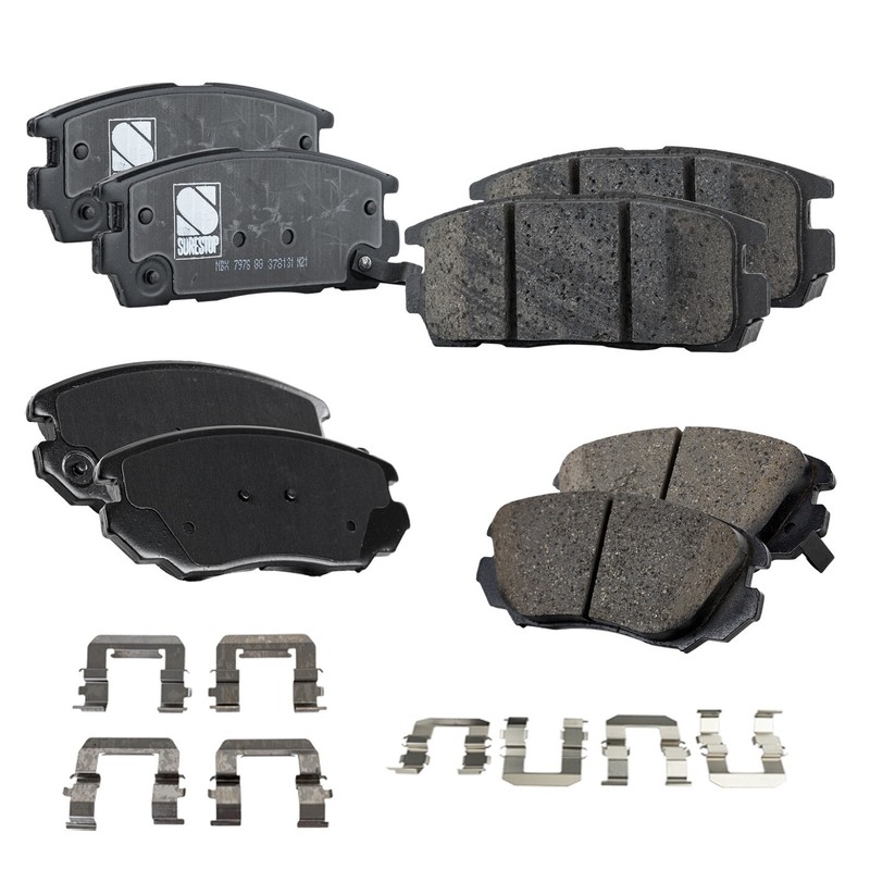 Front & Rear Brake Pads Set for Chevy GMC Terrain Chevrolet Equinox 10, 16-17