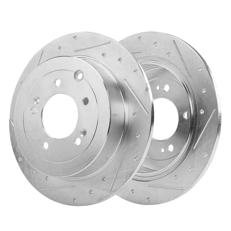 8pc Front Rear Drilled Brake Rotors Brake Pads for Hyundai Tucson Kia Sportage gallery