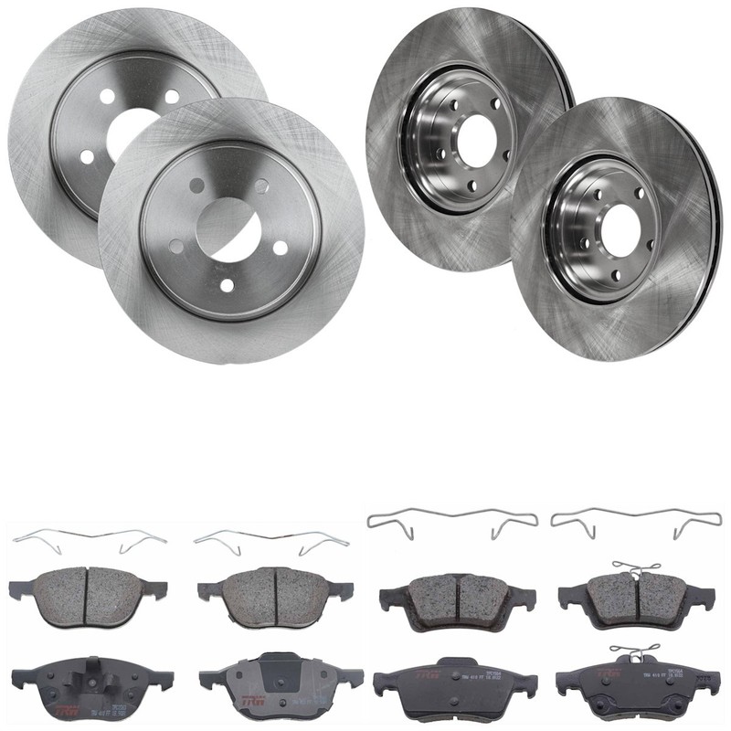 KIT-TRW101921-293 TRW Brake Disc and Pad Kits 4-Wheel Set Front & Rear for C-Max