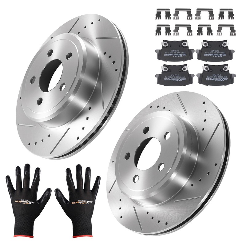 Rear Brake Rotors and Pads Set for Chrysler 300 2005-23 Dodge Challenger 2009-23