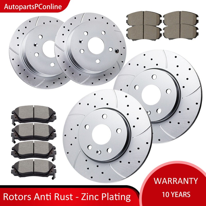 321mm Front Rear Rotors Discs and Brake Pads Kits for Chevrolet Equinox Terrain