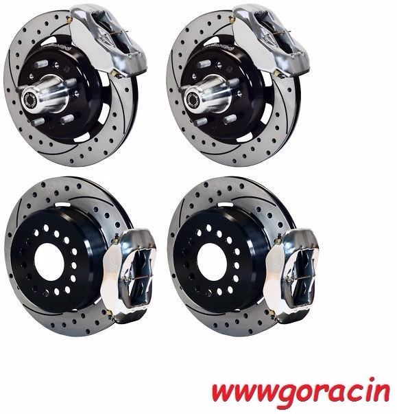 WILWOOD DISC BRAKE KIT,1955-1957 CHEVY,12″ Drilled Rotors,Polished Calipers,210