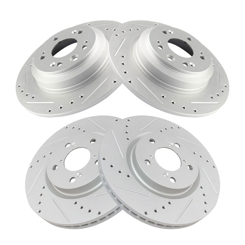 TRQ Performance Front & Rear Brake Rotors Set For 2009-2014 Acura TL gallery
