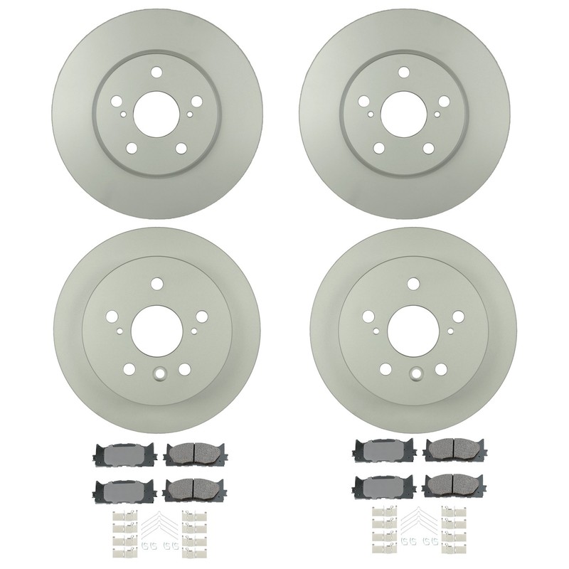 Bosch Front Rear Rotor Akebono ProACT Ceramic Brake Pad Kit for Avalon V6 GSX30