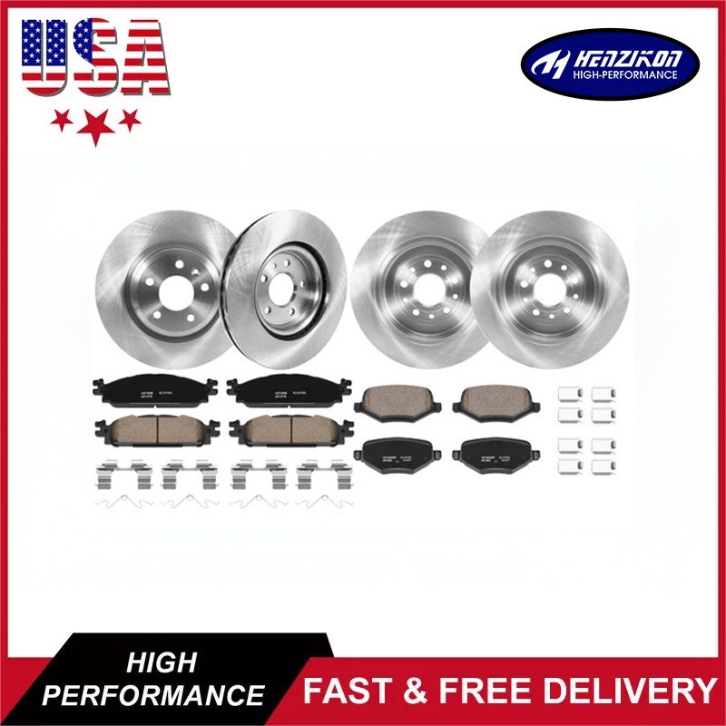 Front Rear Rotor Brakes Pad for Ford Flex Explorer LINCOLN MKS MKT R-54166 54125