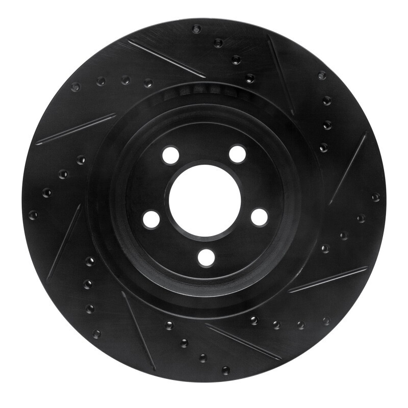 R1 Concepts Front Left Drilled & Slotted Brake Rotor for Dodge Challenger 09-23 gallery