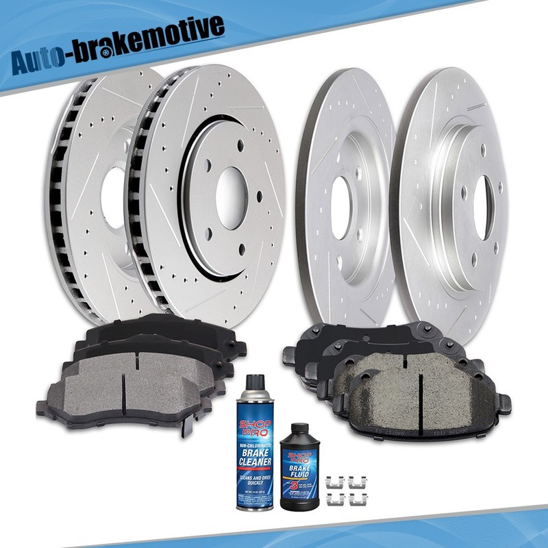 FRONT & REAR ROTORS + BRAKE PADS FOR DODGE GRAND CARAVAN JOURNEY CHRYSLER OLDS.