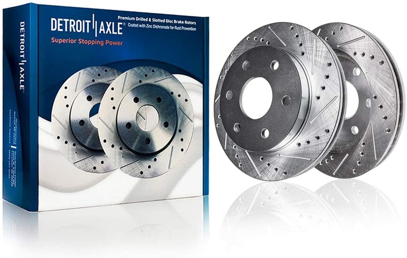 Front Drilled Rotors + Left Brake Caliper for 2009 - 2018 Sierra Silverado 1500 gallery