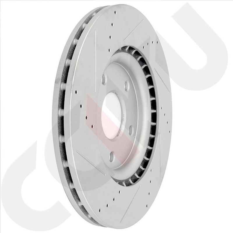 Front Drill & Slot Brake Rotors Discs For Dodge Journey 14 13 14 15 16 17 Set gallery