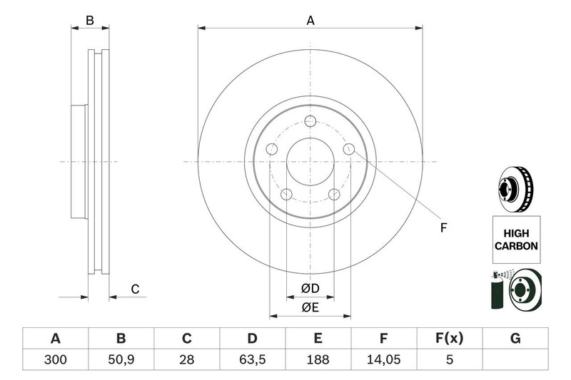 X2 PCS L&R SIDES BRAKE DISC 0986479D44 gallery