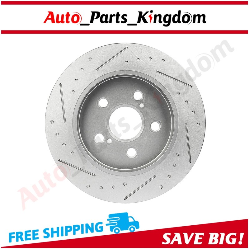 2 Pcs Rear Discs Brake Rotors For 2011-2017 Lexus CT200h Slotted and Solid gallery