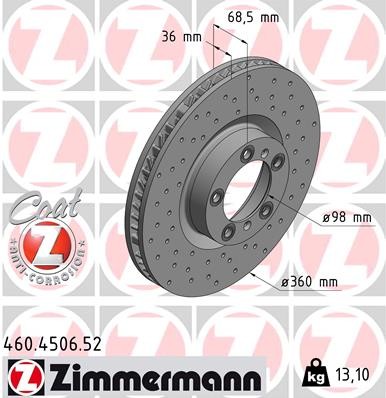Zimmermann 460.4506.52 Brake Disc for Porsche gallery