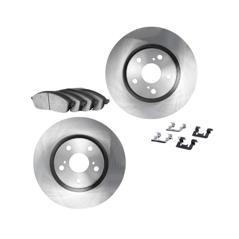 For Lincoln Town Car 1991-1994 Brake Rotor Set | Front | Cast Iron Solid | 5 Lug gallery