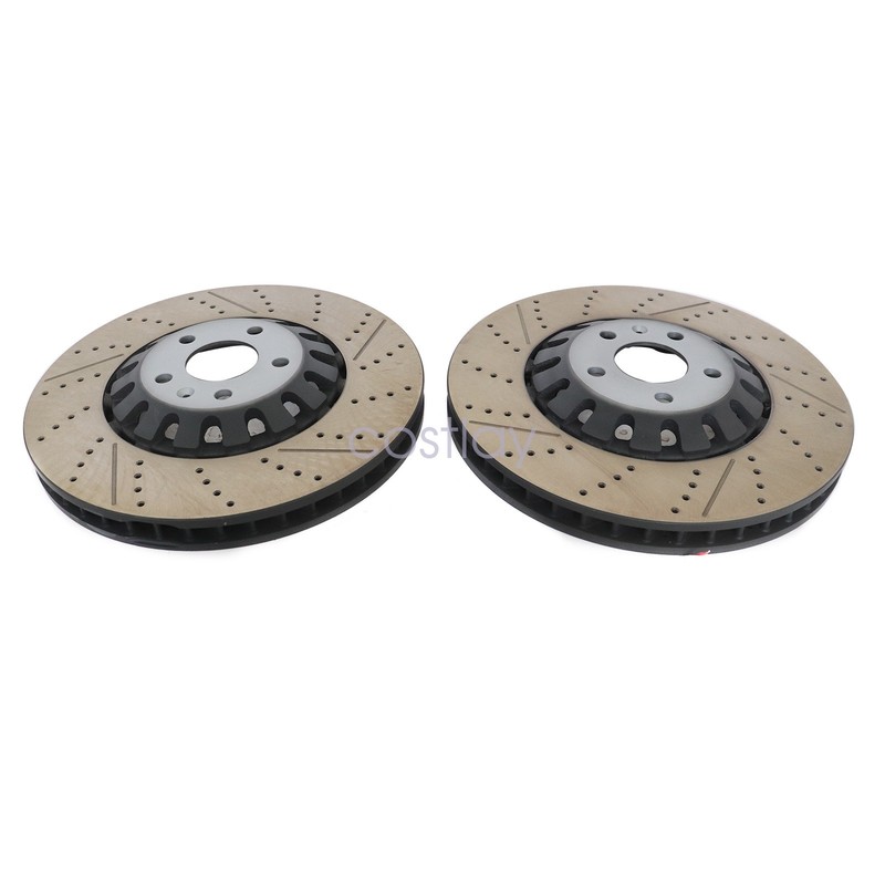 Fits For Audi RS5 2018-2023 Pair Set of 2 Front 375mm Drilled Brake Disc Rotors gallery