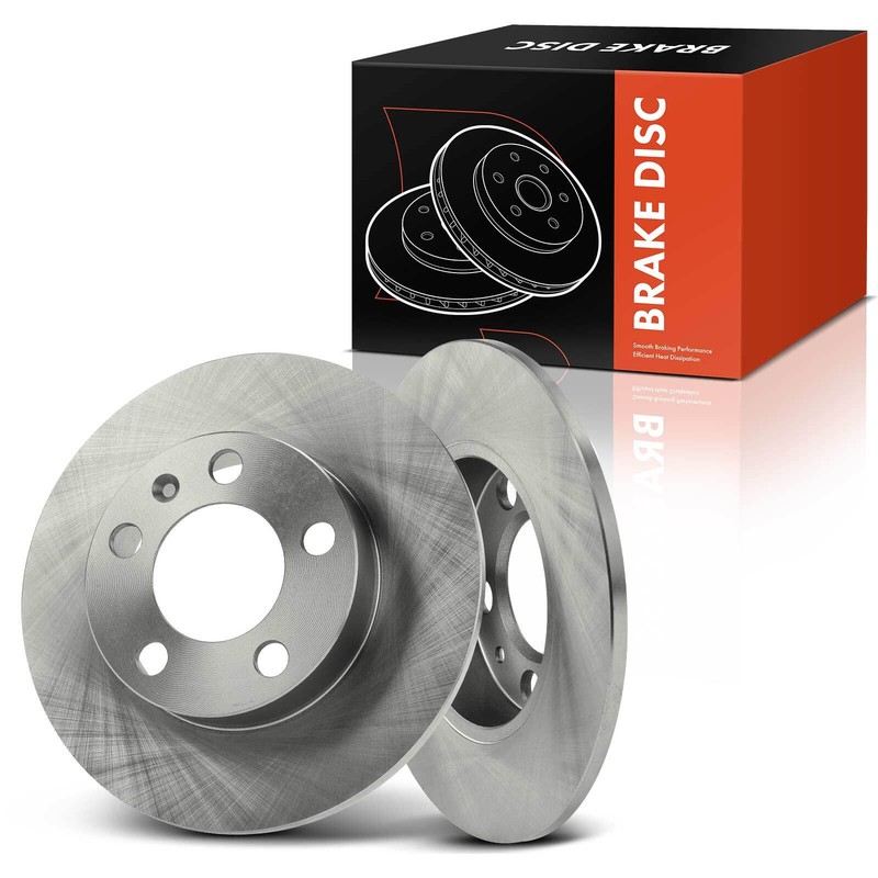 2x Rear Left & Right Disc Brake Rotors for Volkswagen Beetle Golf Jetta Audi TT