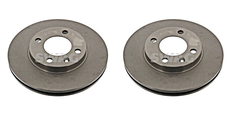 SWAG Brake Disc Front Axle x2 pcs Fits AUDI SEAT Cordoba VW Passat 6N0615301G
