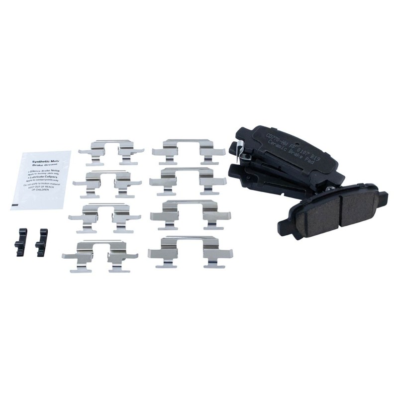 TRQ Performance Brake Rotor & Ceramic Pad Front & Rear Kit w/Chemicals gallery