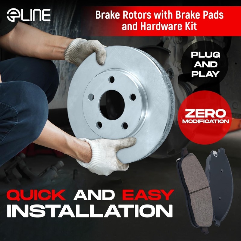High-Performance Blank Brake Rotors & Ceramic Pad Kit - OEM Quality 2006-2019 gallery