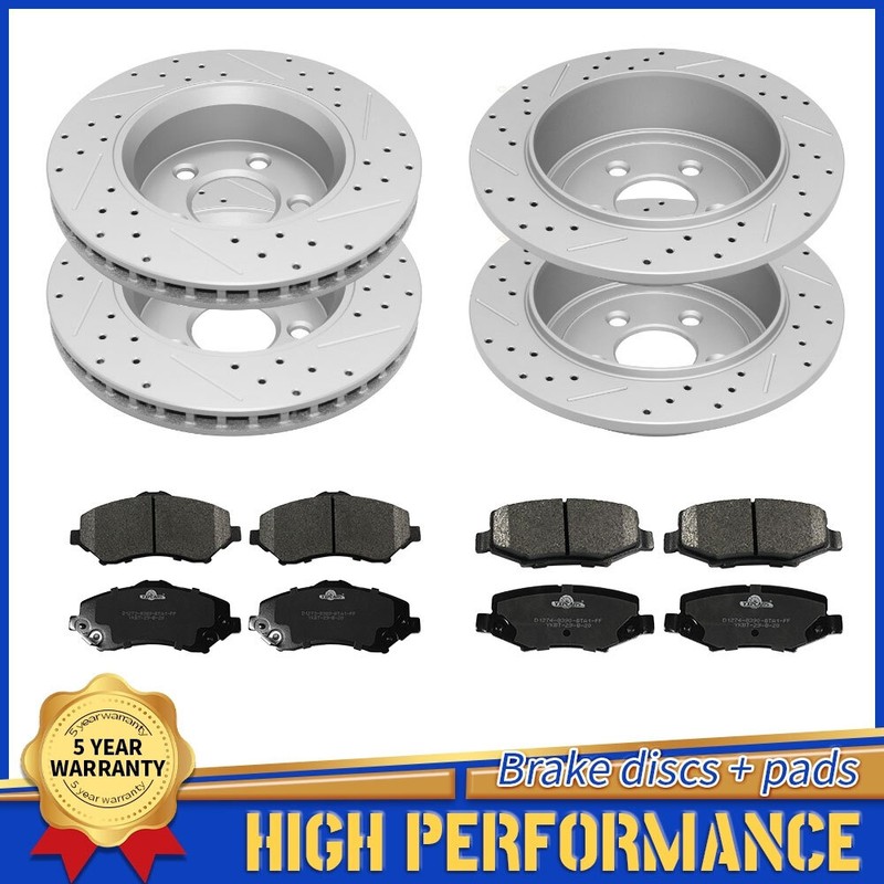 Front Rear Disc Rotors & Ceramic Pads Kit For Jeep Liberty Dodge Nitro 08 – 11