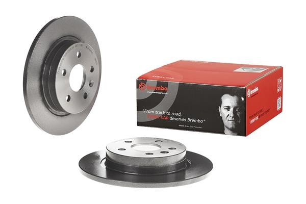 2x Brake Discs Pair Solid fits OPEL ASTRA J 2.0D Rear 09 to 20 268mm Set Brembo gallery