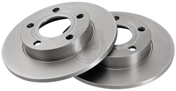 ABS 16249 Rear Brake Discs Pair 245mm Solid Fits Audi 80 895615601A