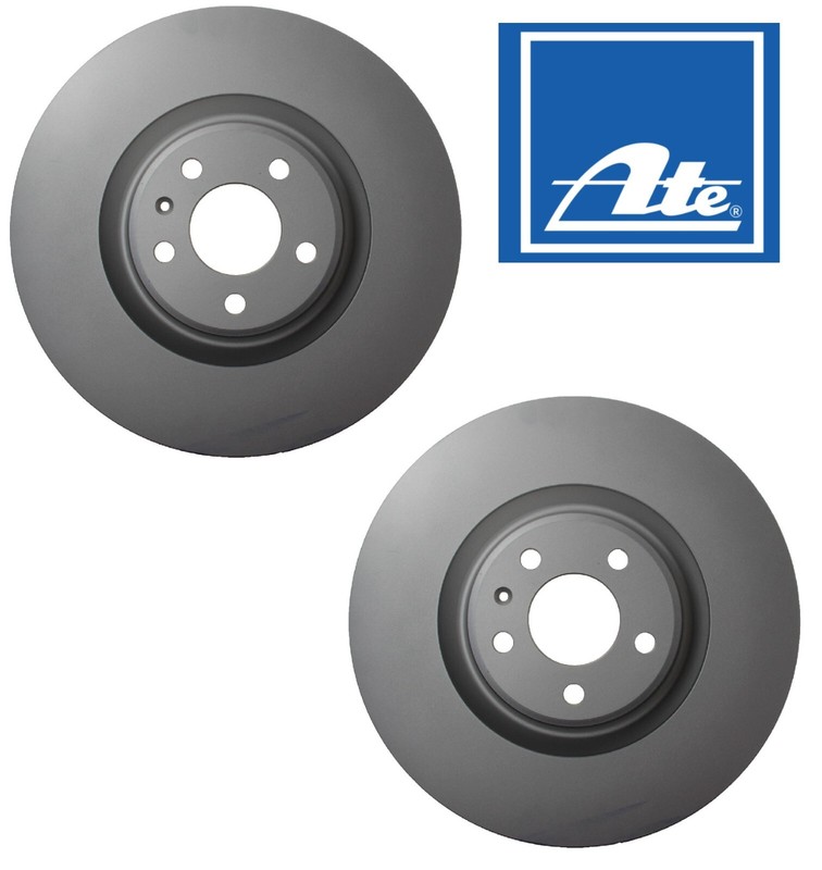 For Audi A6 A7 A8 Quattro Set Pair of 2 Front Discs Brake Rotors ATE 40454177