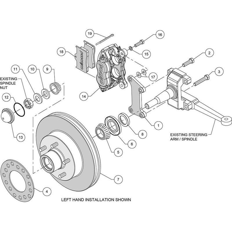Wilwood 140-12321 FDL 11.88 Inch Front Disc Brake Kit, 1941-56 Fits Buick gallery