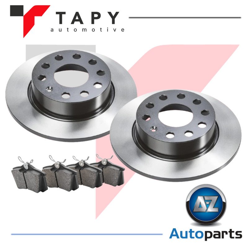 For SEAT – Leon 2.0D 2012-2020 Rear 253mm Solid Brake Discs and Pads Tapy