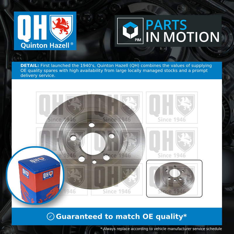 2x Brake Discs Pair Solid fits VW SHARAN 7M, 7M8 2.8 Rear 95 to 00 268mm Set QH