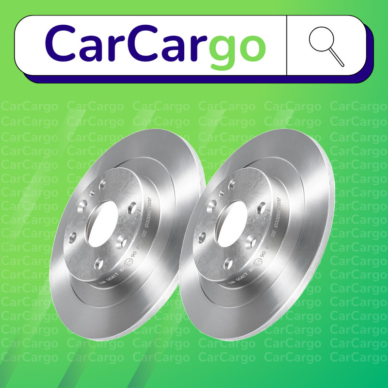 Premium Solid Rear Brake Discs Pair For Mazda 323 C 1.6 1989-2000 250 mm