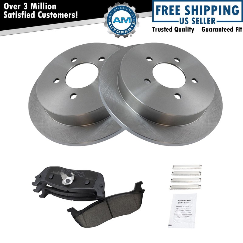 Rear Premium Posi Ceramic Disc Brake Pad & Rotor Kit for Ford Lincoln