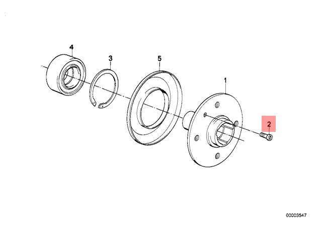 Genuine BMW E12 E21 E23 E24 E28 E30 E32 E34 E39 E46 E60 4 Brake Disc Screws