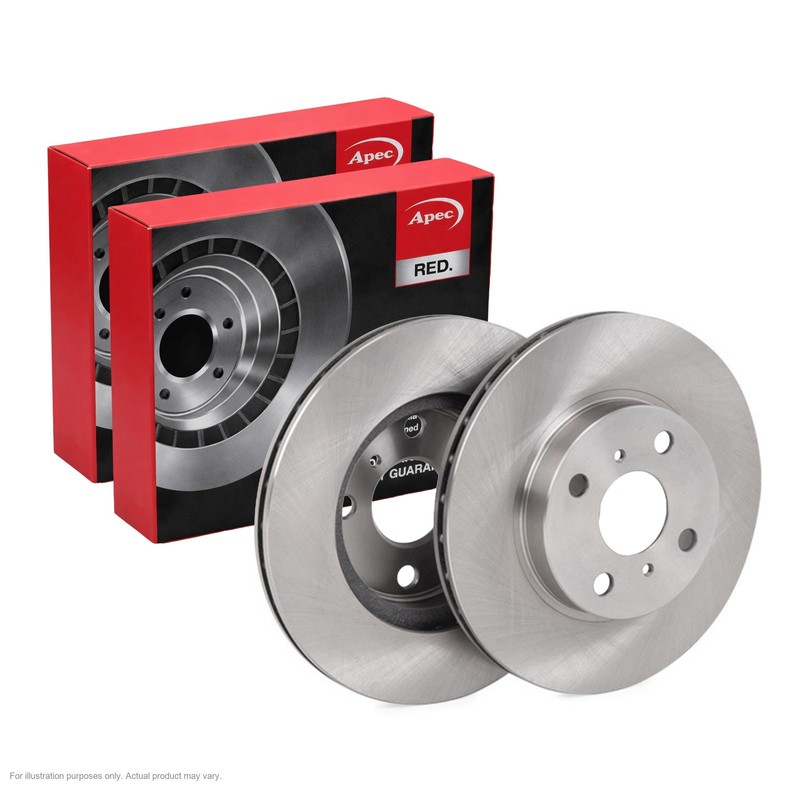 2X APEC Front Brake Discs for TOYOTA STARLET 1989-96 254mm Vented DSK2048